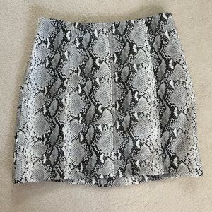 Faux Snakeskin Mini Skirt